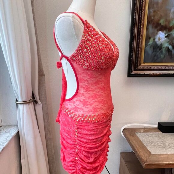 Rhythm Couture Beaded Lace Ruched Mini Dress – Size M, NWT - Picture 3 of 8